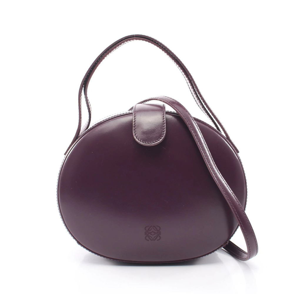 Loewe Anagram Handbag Leather Purple